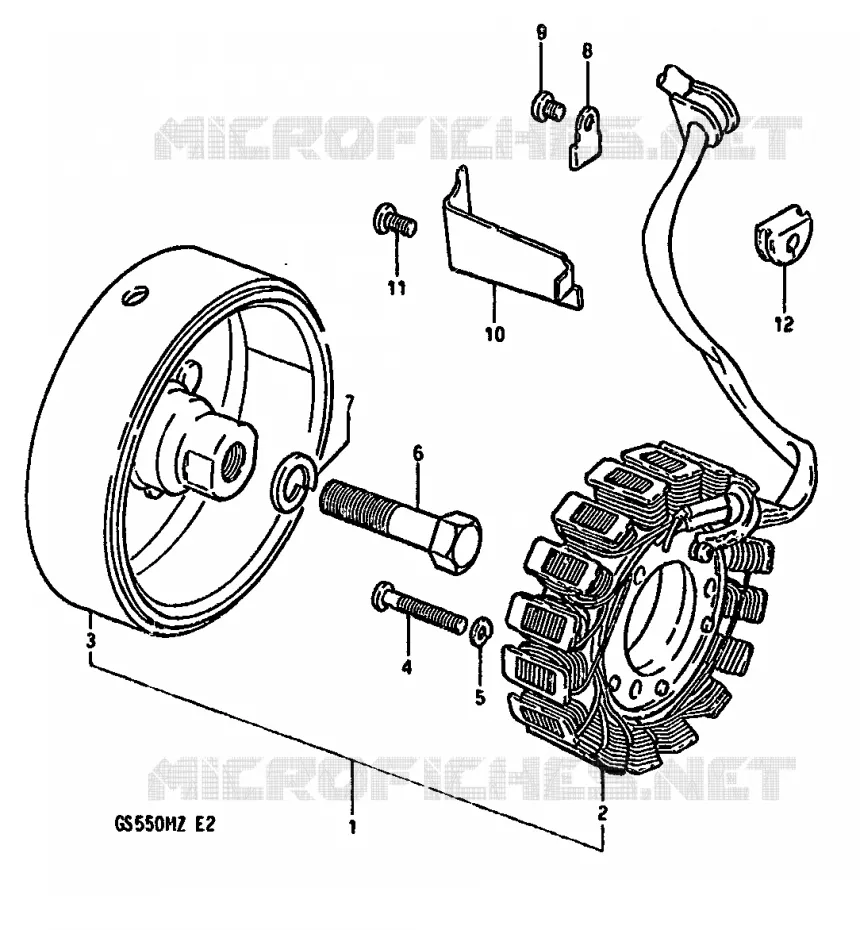 GENERATOR Suzuki MOTO 550 GS 1982  GS550MZ(X/Z)