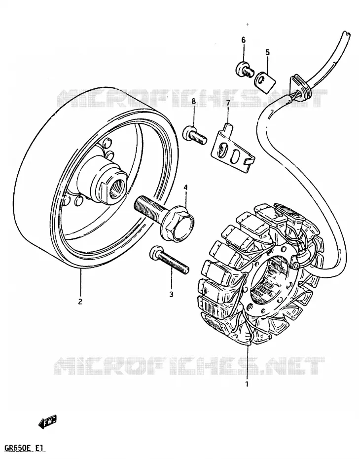 GENERATOR Suzuki MOTO 650 TEMPTER 1984  GR650E(D/E)