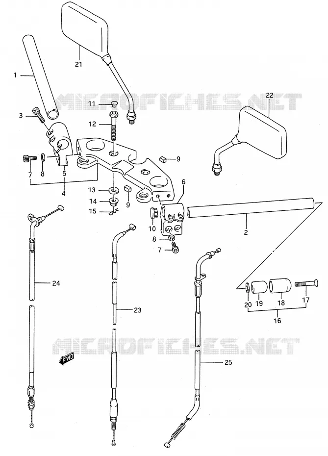 HANDLEBAR (MODEL K) Suzuki MOTO 500 GS-E 1994  GS500ER(E28)