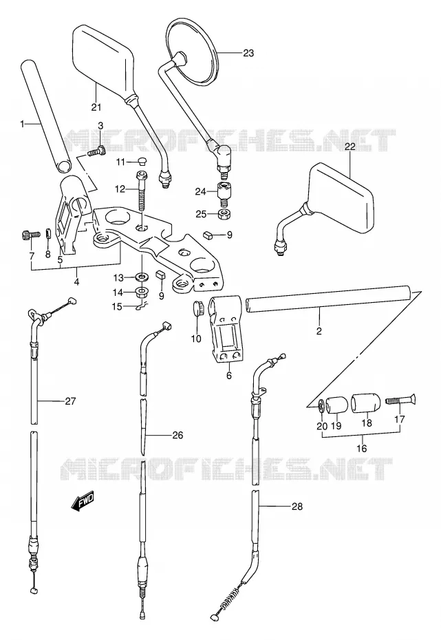 HANDLEBAR (MODEL S) Suzuki MOTO 500 GS-E 1991  GS500EUM(E2)