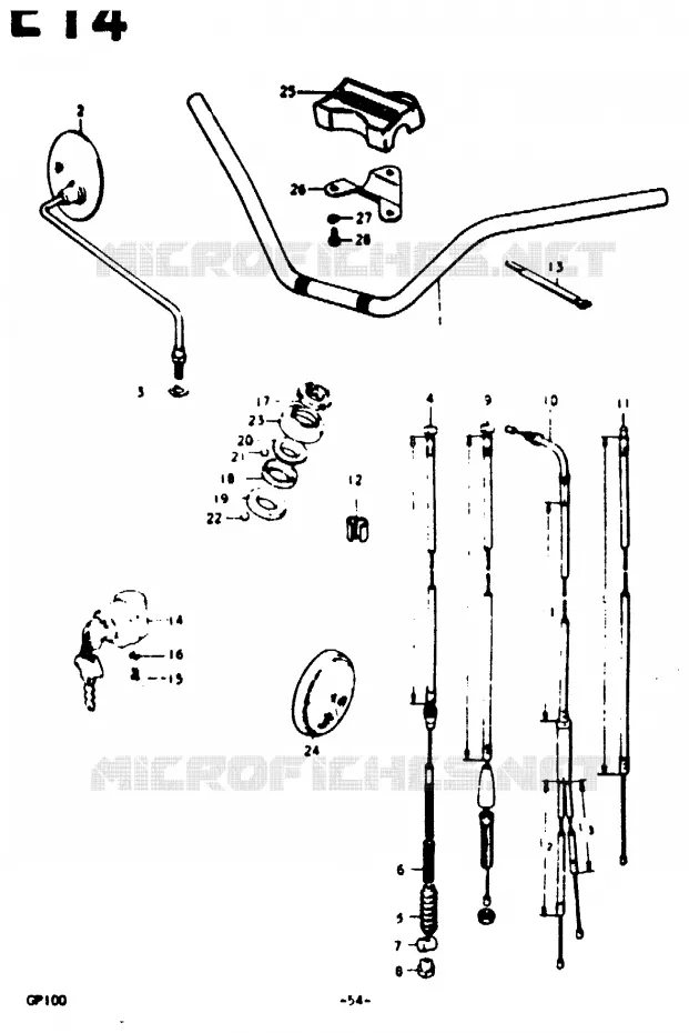 HANDLEBAR Suzuki MOTO 100 GP 1978  GP100C(C/N)