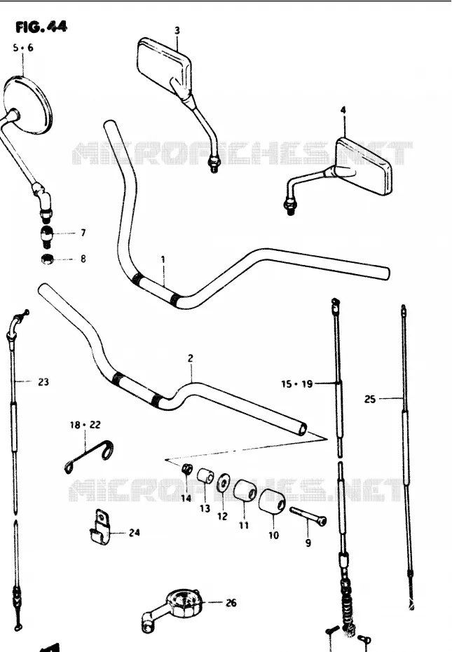 HANDLEBAR Suzuki MOTO 1100 GS-G 1986  GS1100GG(E/F/G)