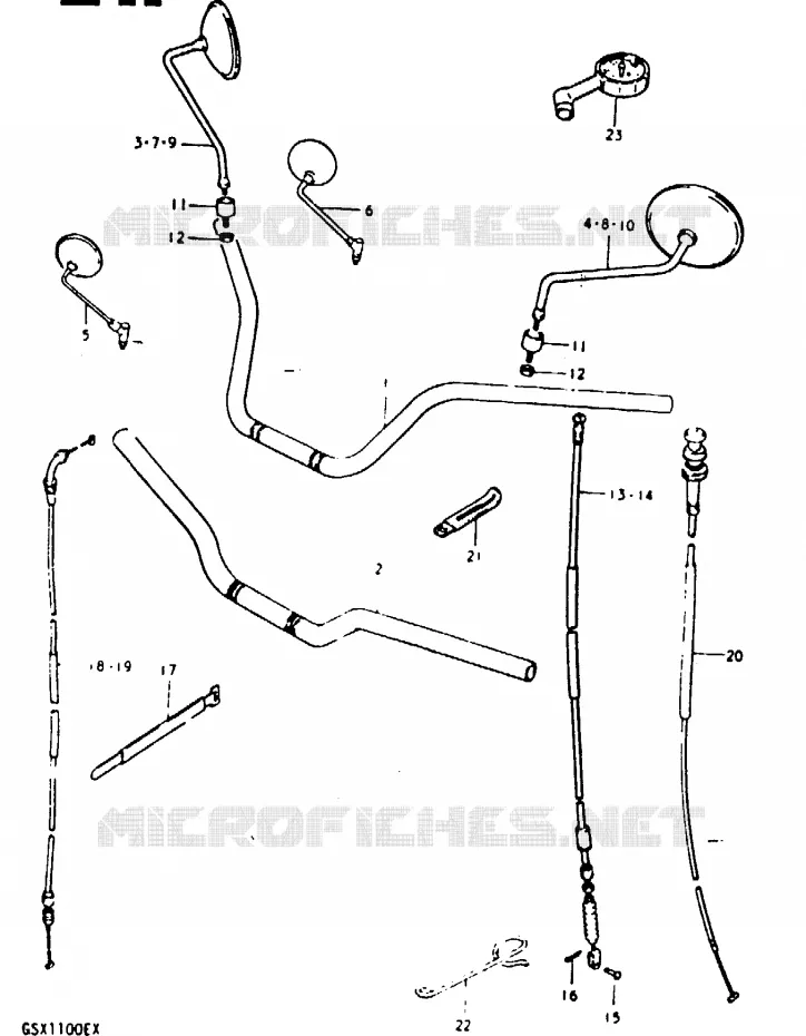HANDLEBAR Suzuki MOTO 1100 GSX 1981  GSX1100X(T/X)