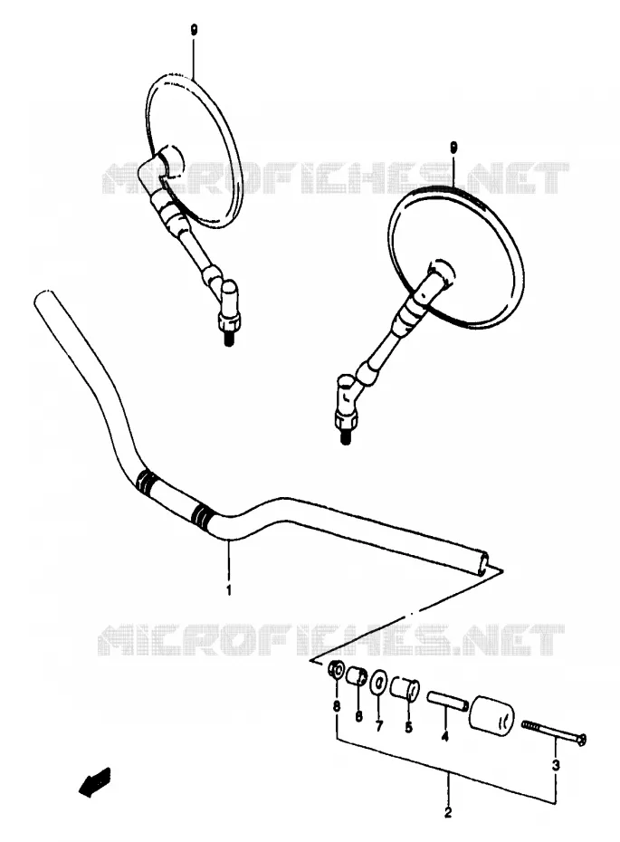 HANDLEBAR Suzuki MOTO 1200 BANDIT 1997  GSF1200V(T/V/W/X/Y)