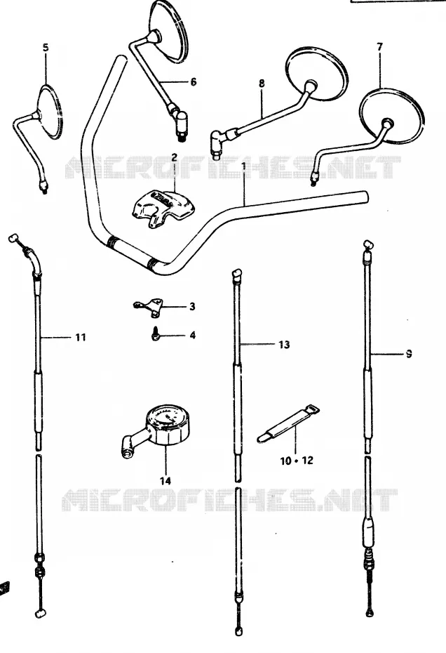 HANDLEBAR Suzuki MOTO 450 GS-L 1983  GS450LD