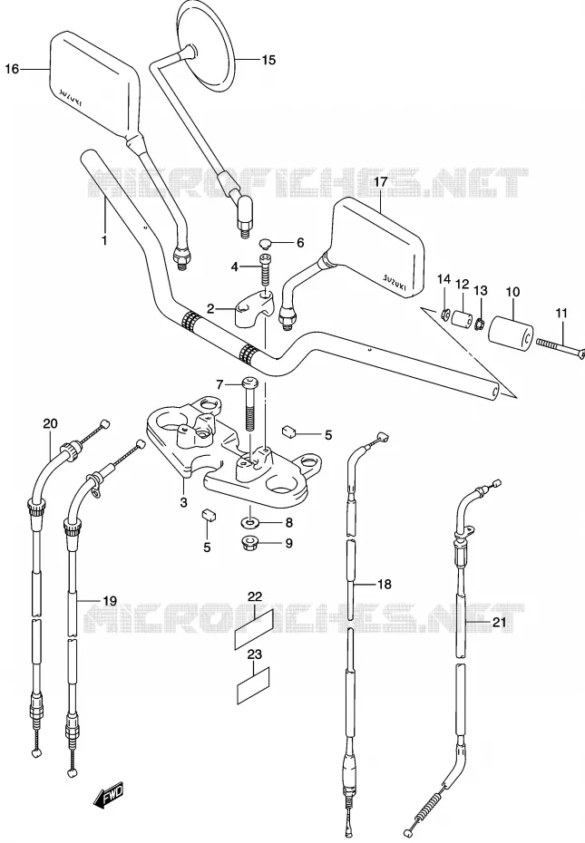 HANDLEBAR Suzuki MOTO 500 GS-E 2003  GS500HUK3(P19)