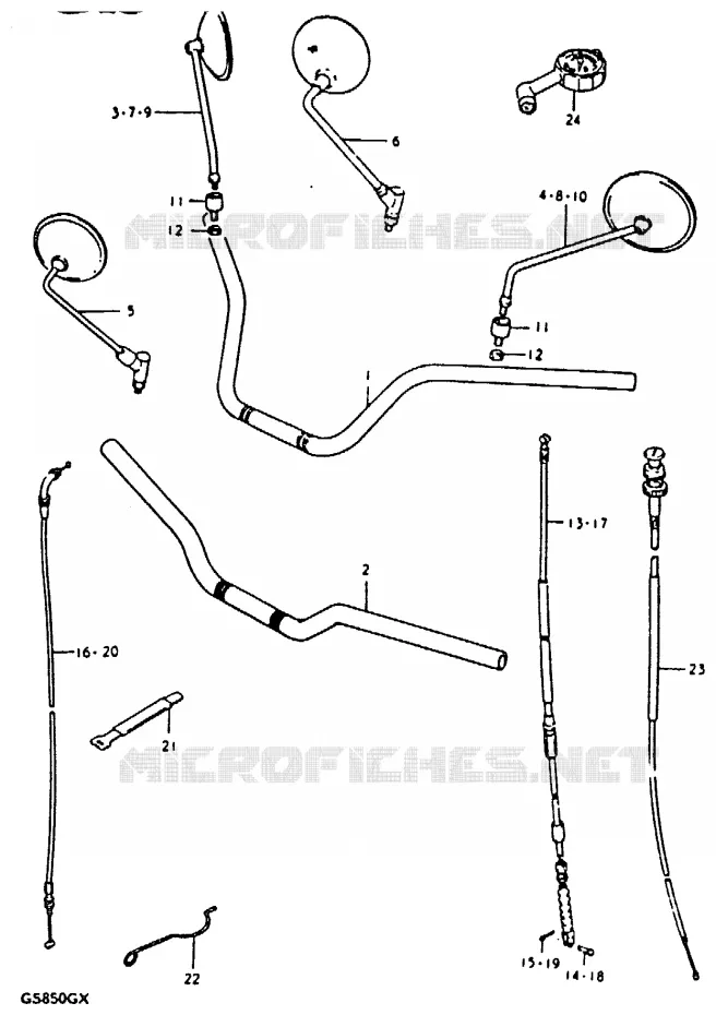 HANDLEBAR Suzuki MOTO 850 GS 1981  GS850GX(T/X)