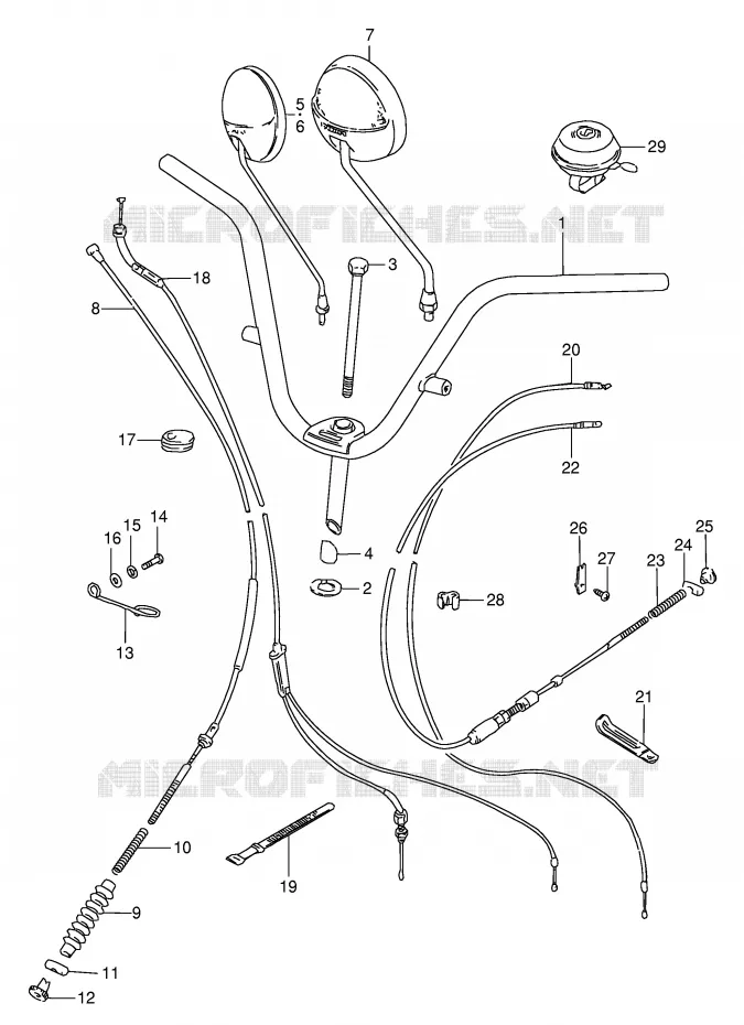 HANDLEBAR Suzuki SCOOTER 50 FZ 1990  FZ50L(E1)