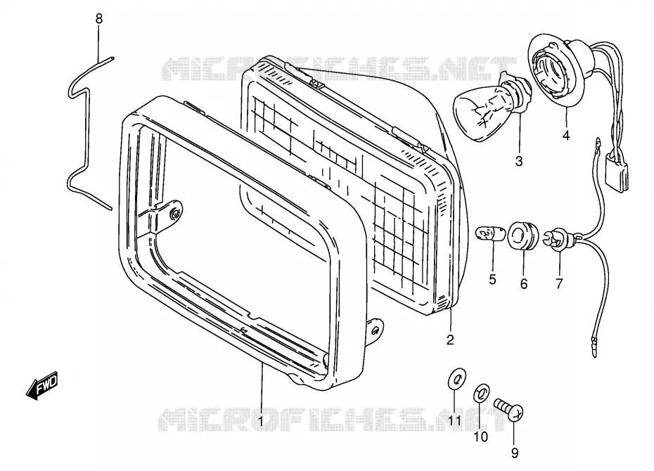 HEADLIGHT (E1,E2,E24,E30,E71,P37) Suzuki MOTO 125 GS 1982  GS125EEZ(E1)