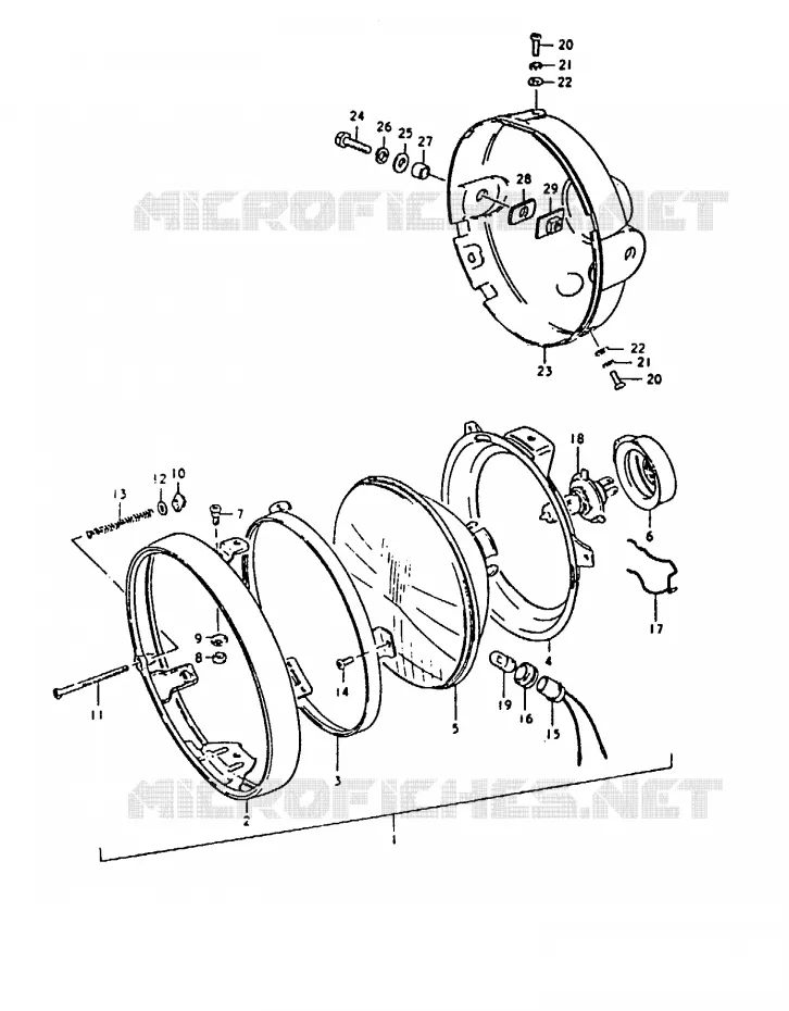 HEADLIGHT (E2) Suzuki MOTO 1000 GS 1980  GS1000ET(T)
