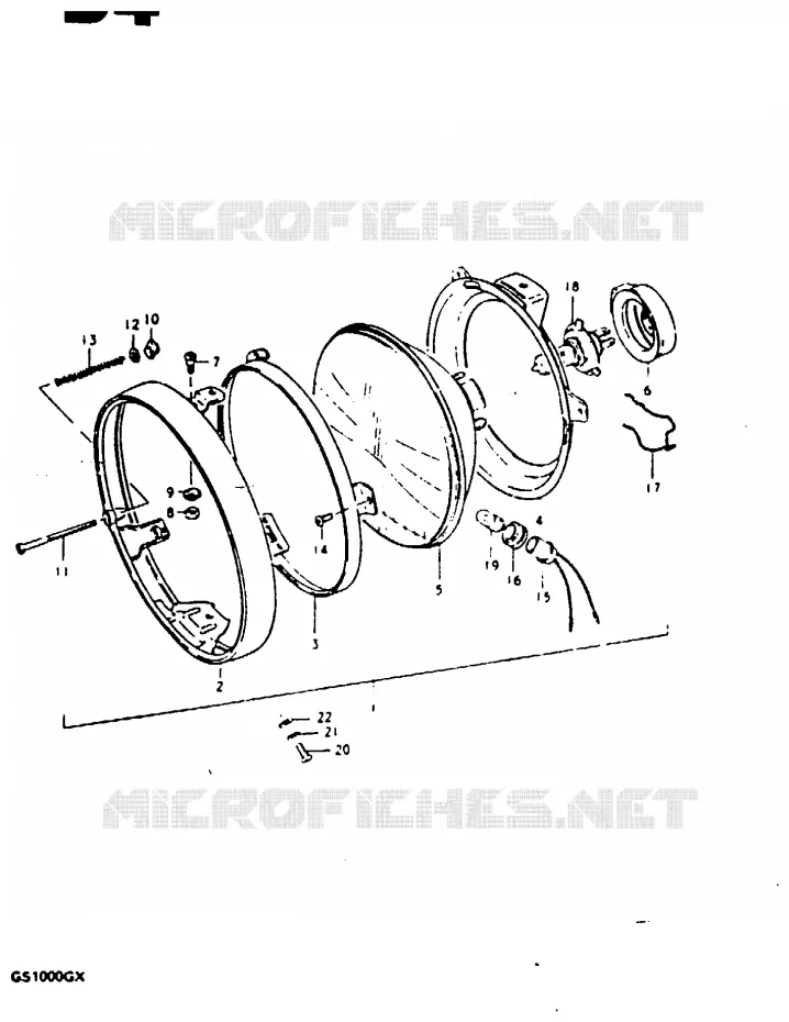HEADLIGHT (E2) Suzuki MOTO 1000 GS 1981  GS1000GX(X/T)