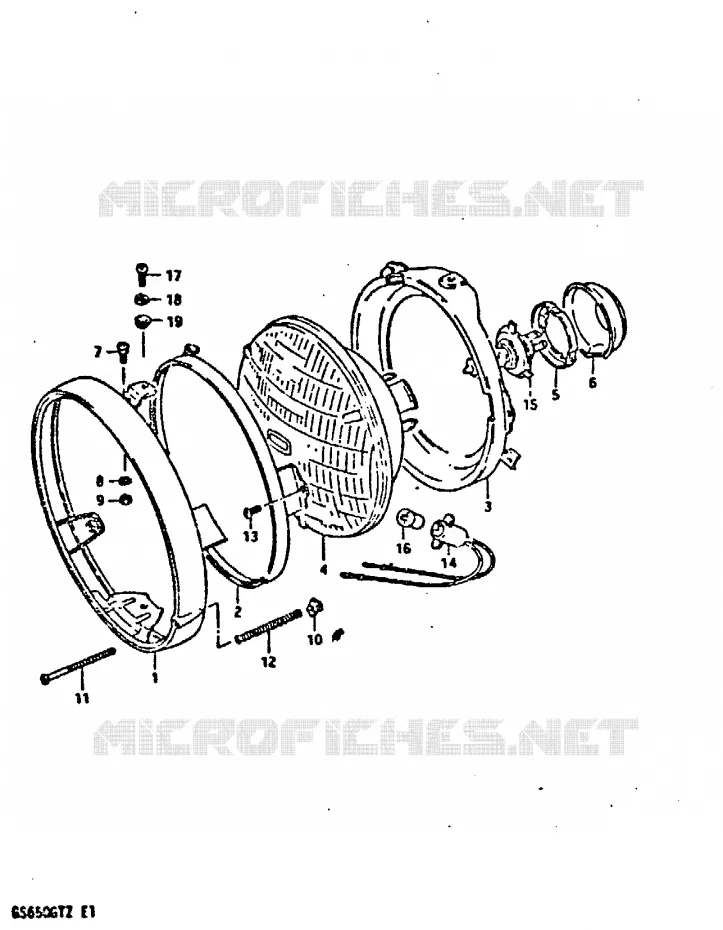 HEADLIGHT (E2) Suzuki MOTO 650 GS 1982  GS650GTZ(X/Z)
