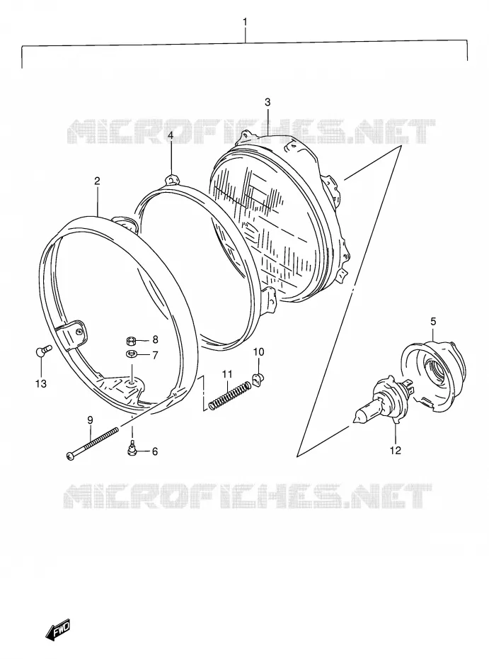 HEADLIGHT (E24) Suzuki MOTO 500 GS-E 2002  GS500K2(E2)