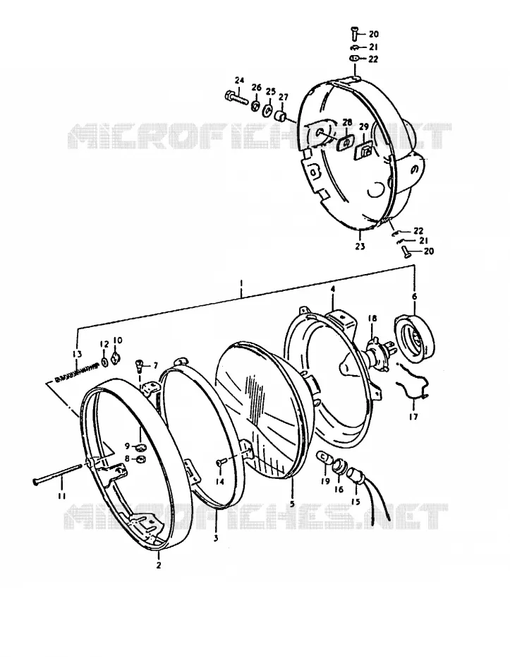 HEADLIGHT (E4) Suzuki MOTO 1000 GS 1980  GS1000ET(T)