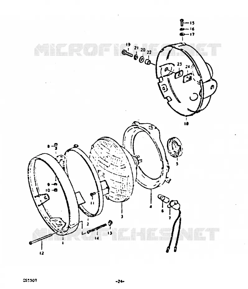 HEADLIGHT (E4) Suzuki MOTO 550 GS 1980  GS550T(T)
