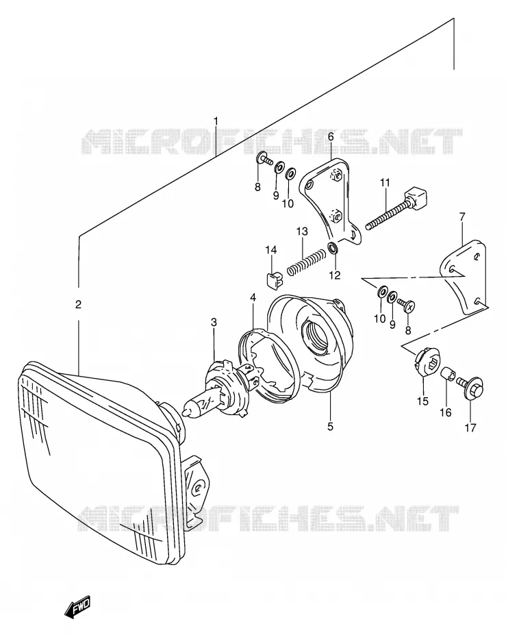 HEADLIGHT (P9) Suzuki MOTO 500 GS-E 1990  GS500EL(E2)