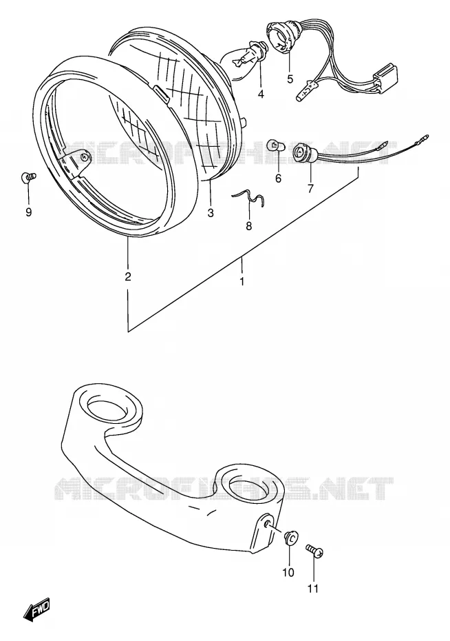 HEADLIGHT Suzuki MOTO 125 GN 1991  GN125EM(E1)