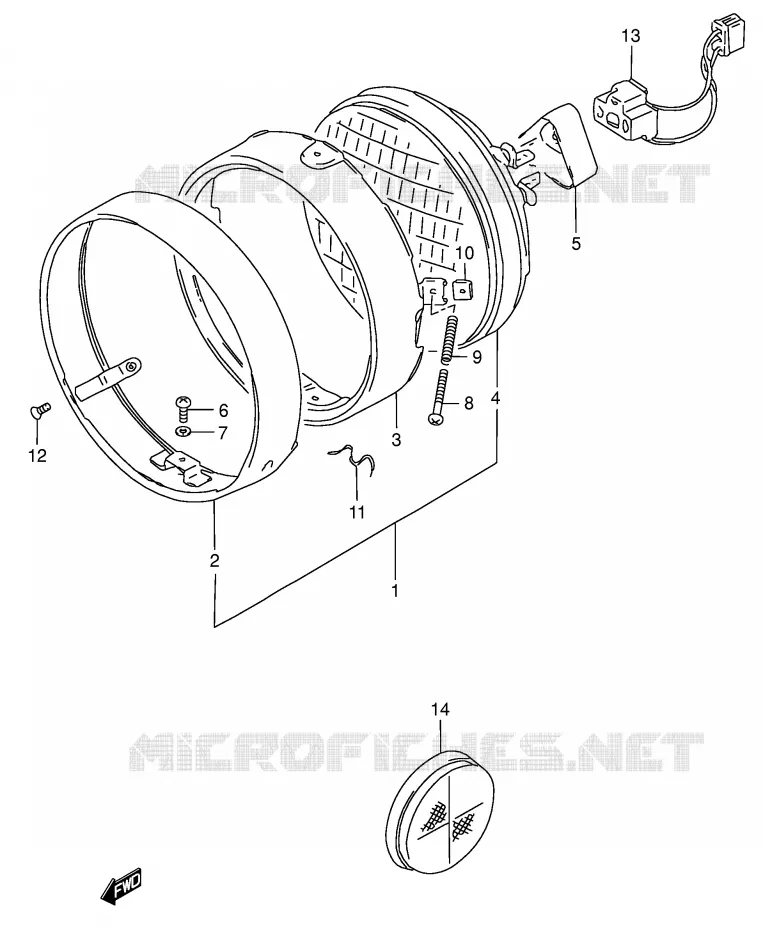HEADLIGHT Suzuki MOTO 125 GN 1998  GN125EW(E28)