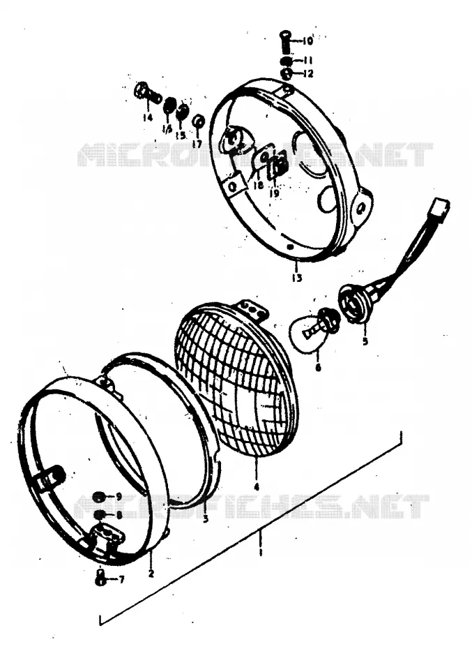 HEADLIGHT Suzuki MOTO 400 GS 1978  GS400C(C/N)