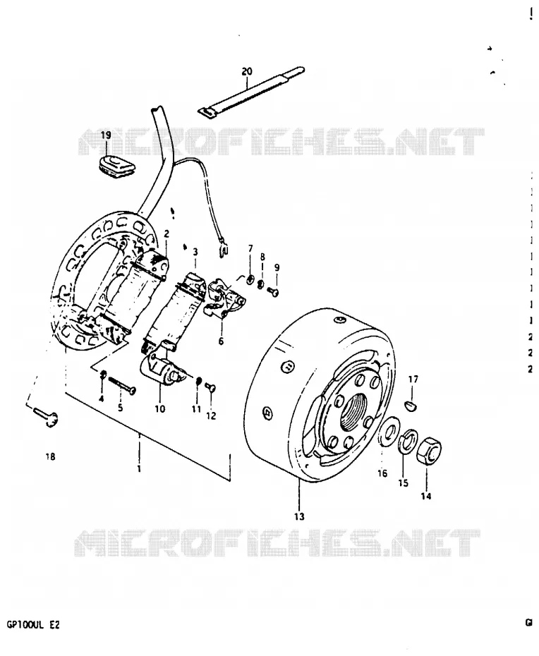 IGNITION Suzuki MOTO 100 GP 1983  GP100ED(X/D/L)