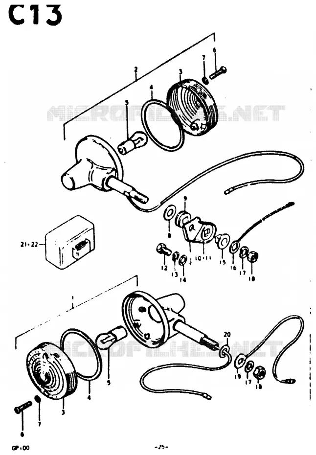 INDICATORS (C, N) Suzuki MOTO 100 GP 1992  GP100N(C/N)