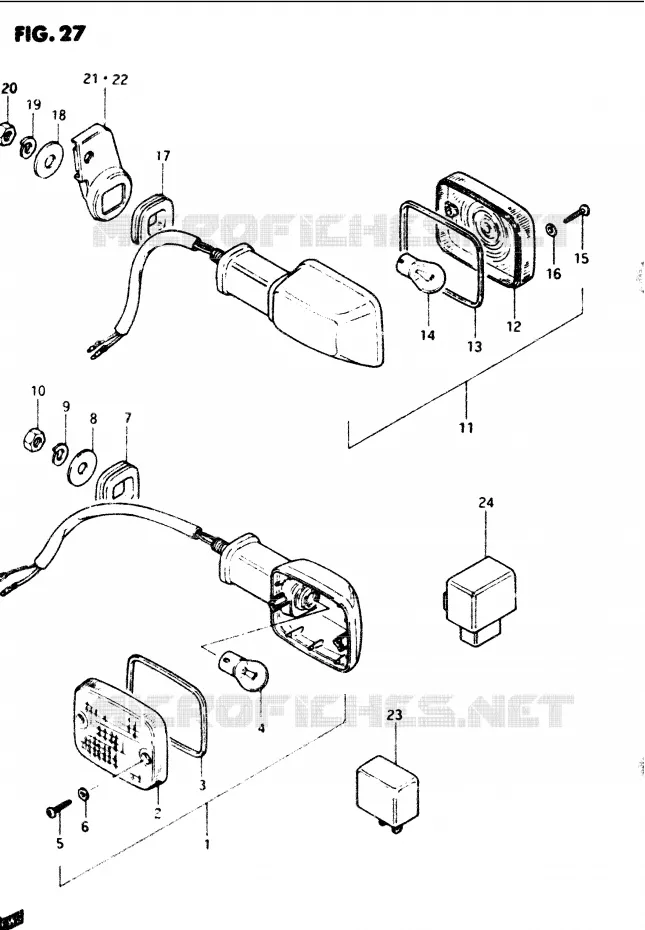 INDICATORS (E1, E6, E24) Suzuki MOTO 1100 GS-G 1984  GS1100GE(E/F/G)