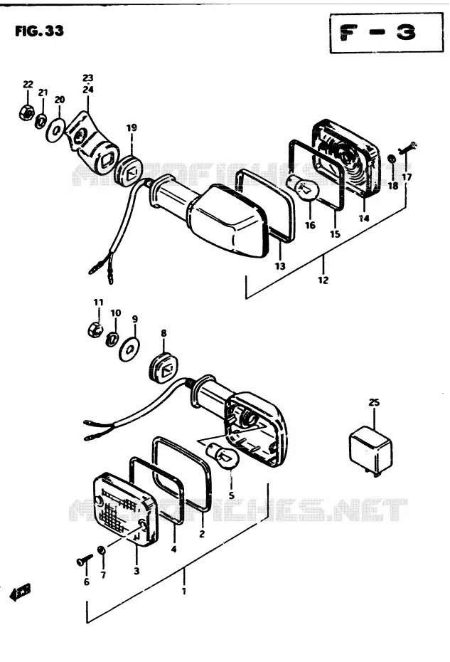 INDICATORS (E15) Suzuki MOTO 450 GS-S 1983  GS450SD(2/Z/D)