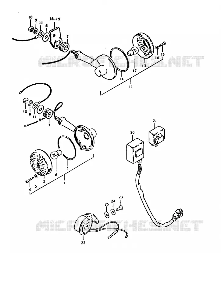 INDICATORS (E18, E26) Suzuki MOTO 1000 GS 1980  GS1000HT(T)