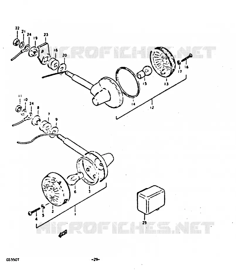 INDICATORS (E18, E26) Suzuki MOTO 550 GS 1980  GS550T(T)