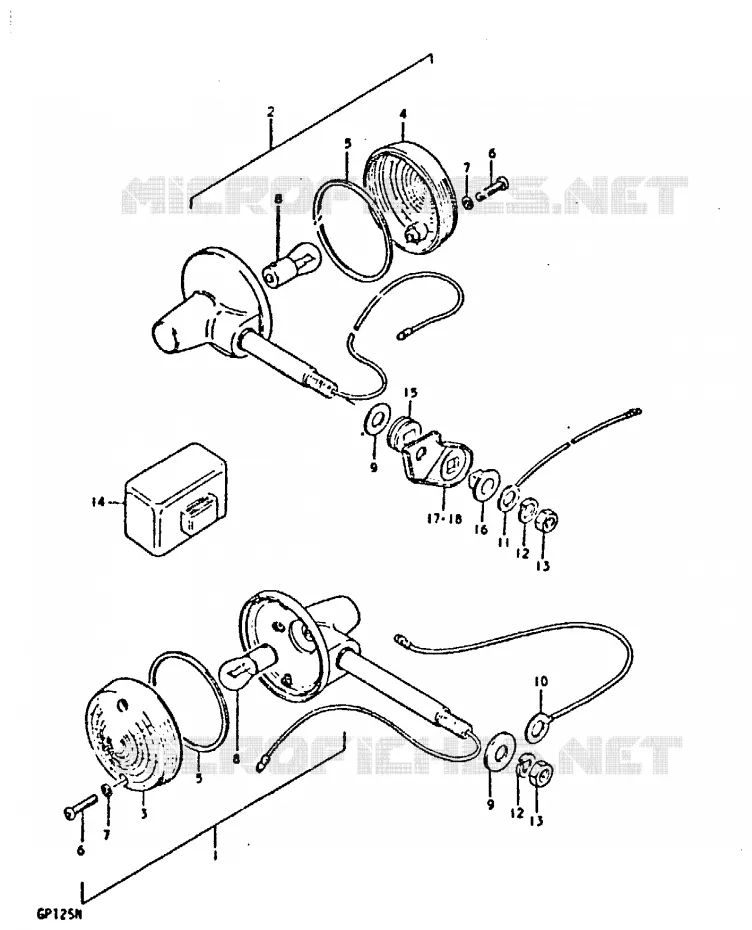 INDICATORS (E18) Suzuki MOTO 125 GP 1992  GP125UN(C/N)