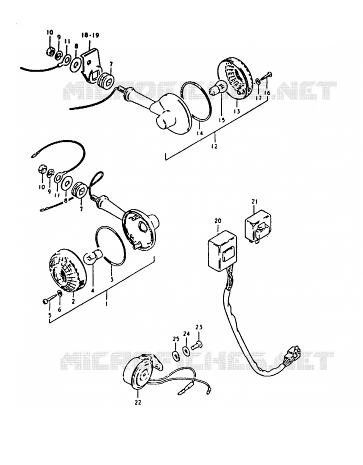 INDICATORS (E2, E4, E17, E34) Suzuki MOTO 1000 GS 1980  GS1000T(T)