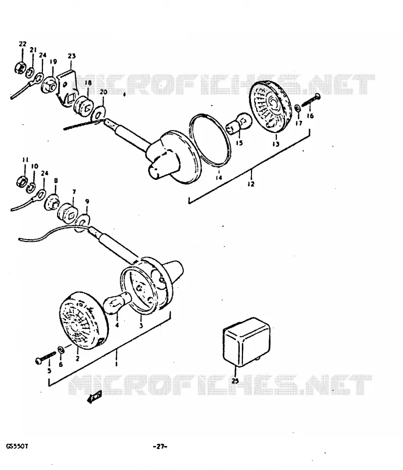INDICATORS (E2, E4, E34) Suzuki MOTO 550 GS 1980  GS550ET(T)