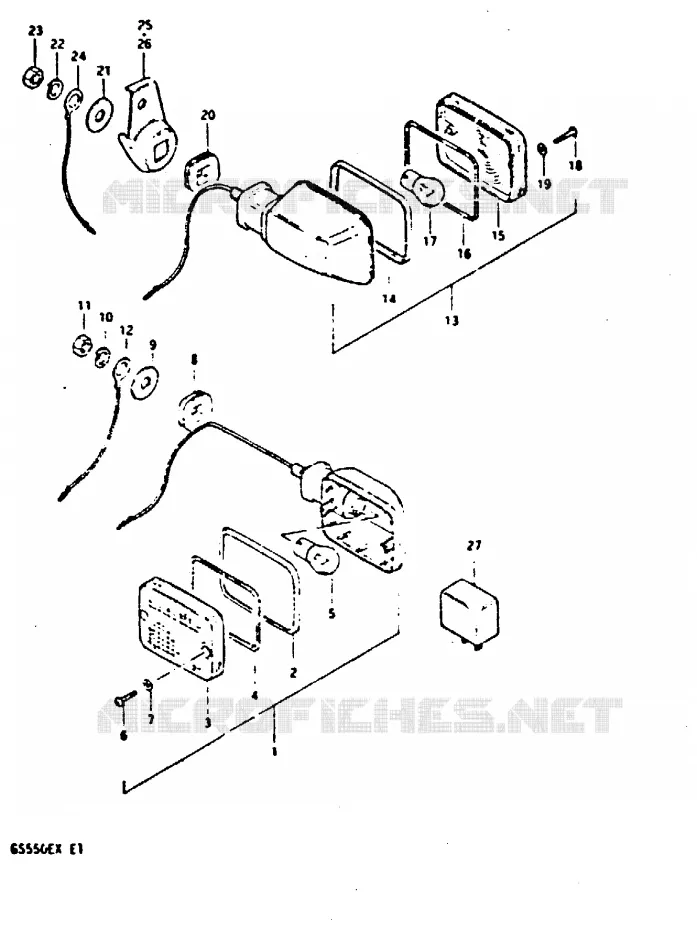 INDICATORS (E2, E4, E34) Suzuki MOTO 550 GS 1981  GS550X(X)