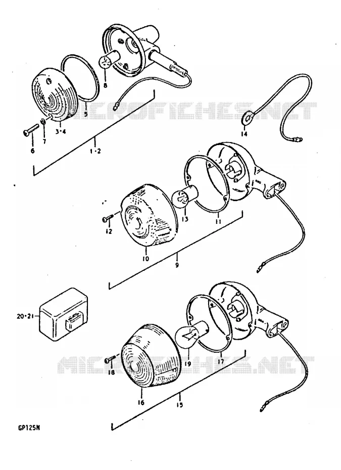 INDICATORS (E2) Suzuki MOTO 125 GP 1992  GP125N(C/N)