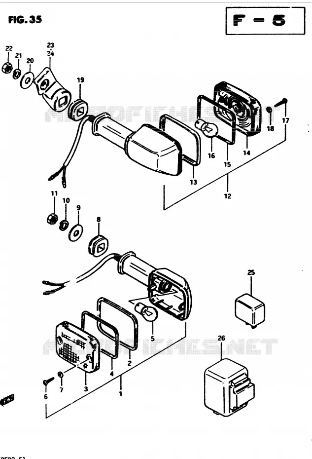 INDICATORS (E25, E39) Suzuki MOTO 450 GS-S 1983  GS450SD(2/Z/D)
