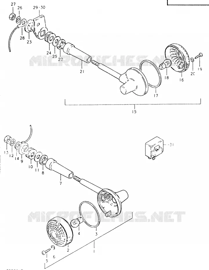 INDICATORS (E25) Suzuki MOTO 550 GS 1980  GS550LT
