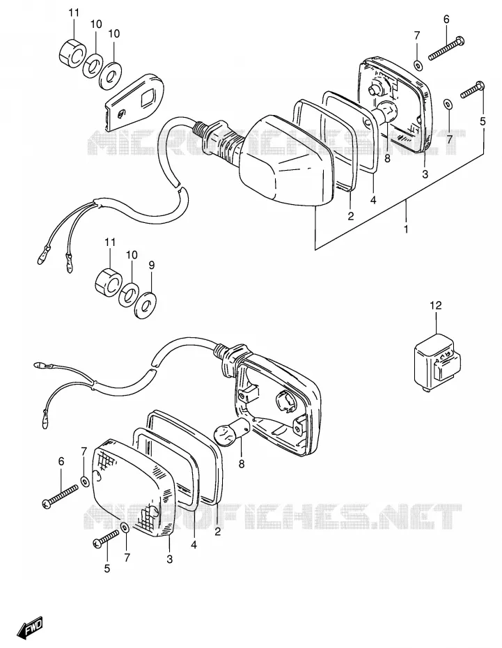 INDICATORS (E30) Suzuki MOTO 125 GS 1989  GS125ESK(E1)