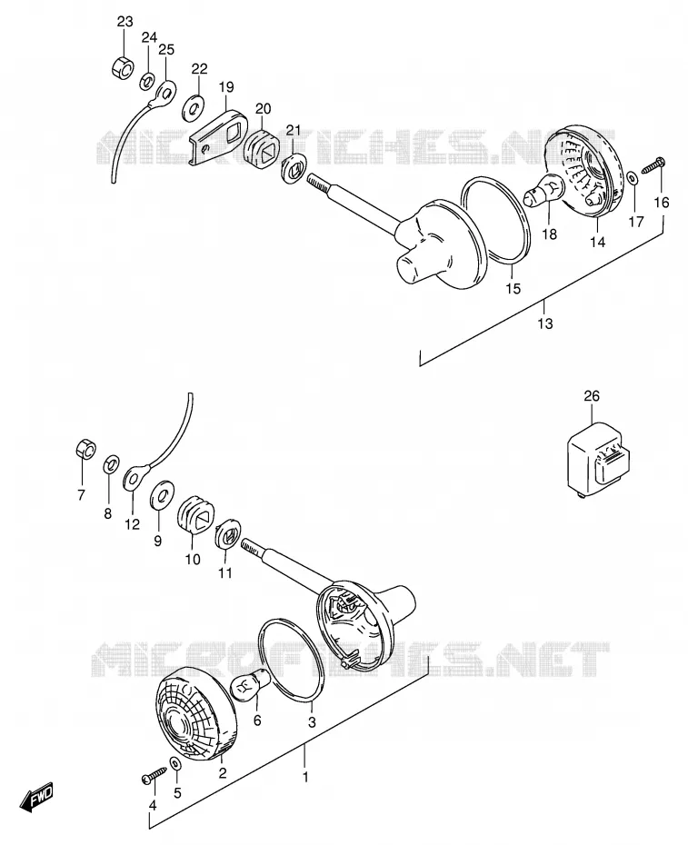 INDICATORS (E34) Suzuki MOTO 125 GS 1985  GS125ESF(E1)