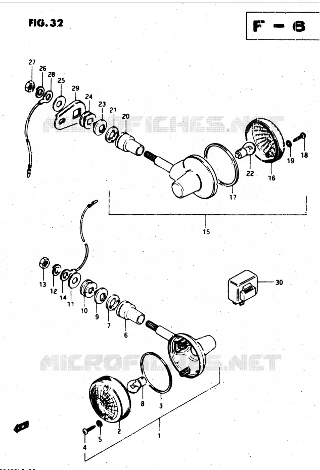 INDICATORS (E34) Suzuki MOTO 450 GS-L 1999  GS450LX(E2)