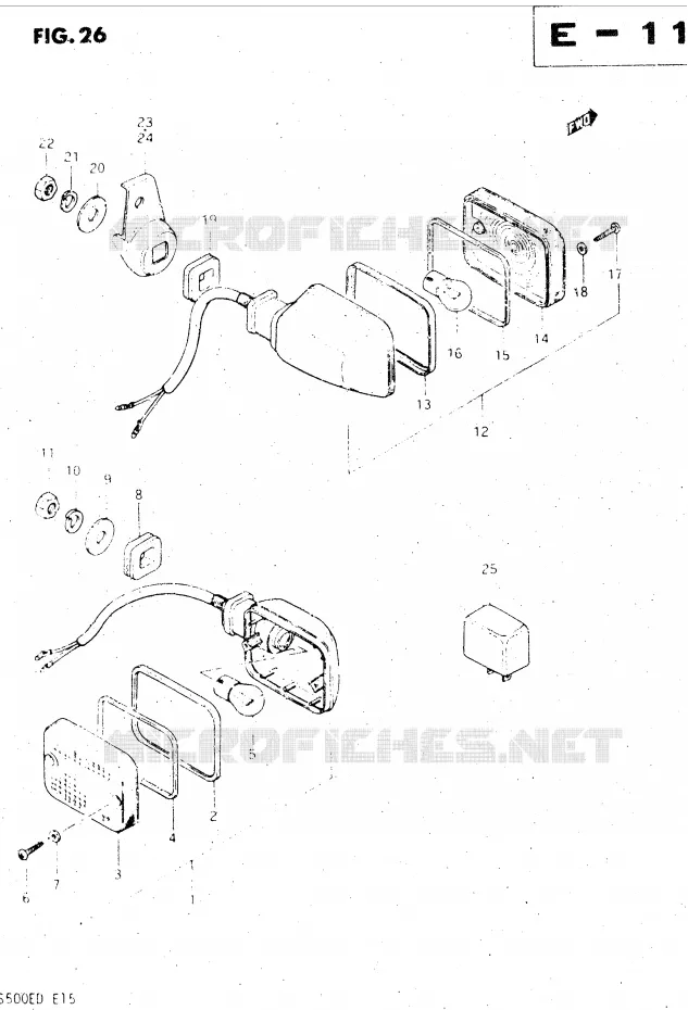 INDICATORS (E34) Suzuki MOTO 500 GS-E 1983  GS500ED(Z/D)