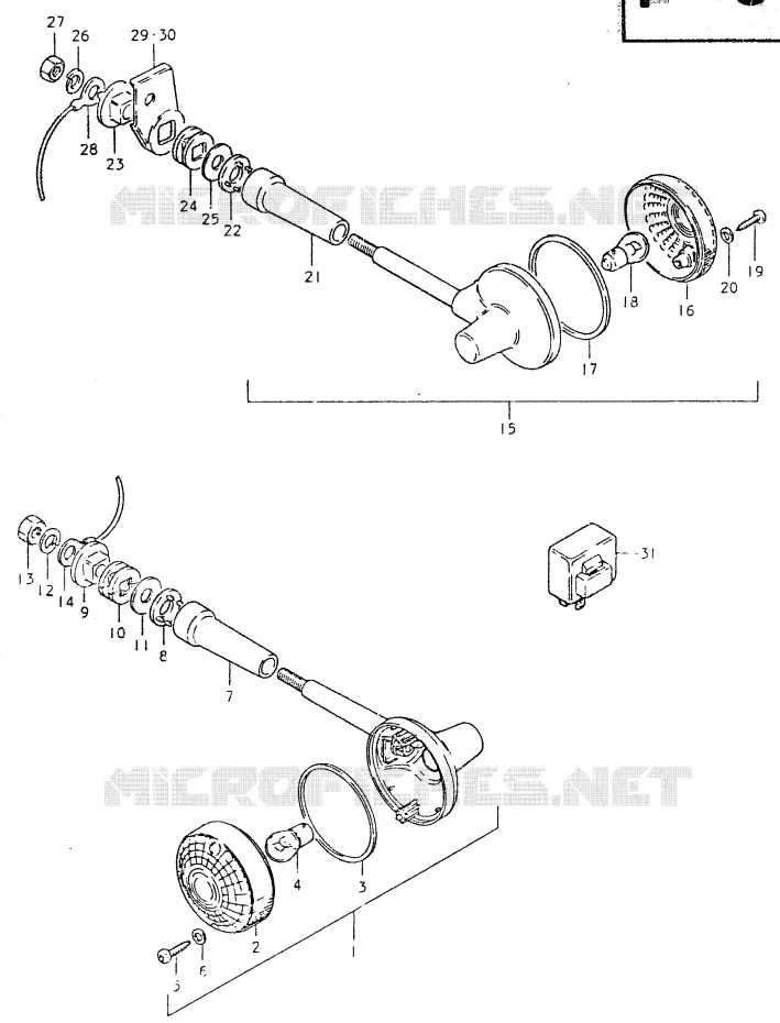INDICATORS (E39) Suzuki MOTO 550 GS 1980  GS550LT