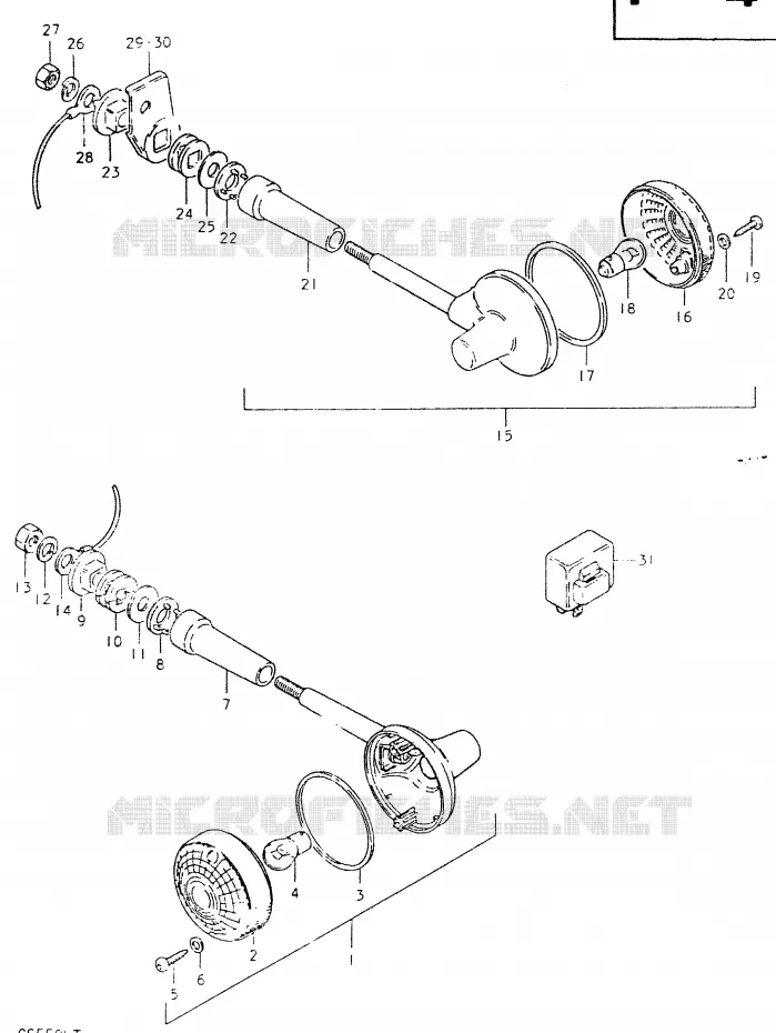 INDICATORS (E4, E34) Suzuki MOTO 550 GS 1980  GS550LT