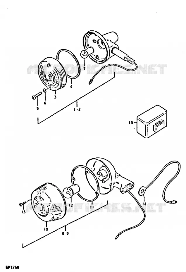 INDICATORS (E4) Suzuki MOTO 125 GP 1992  GP125UN(C/N)