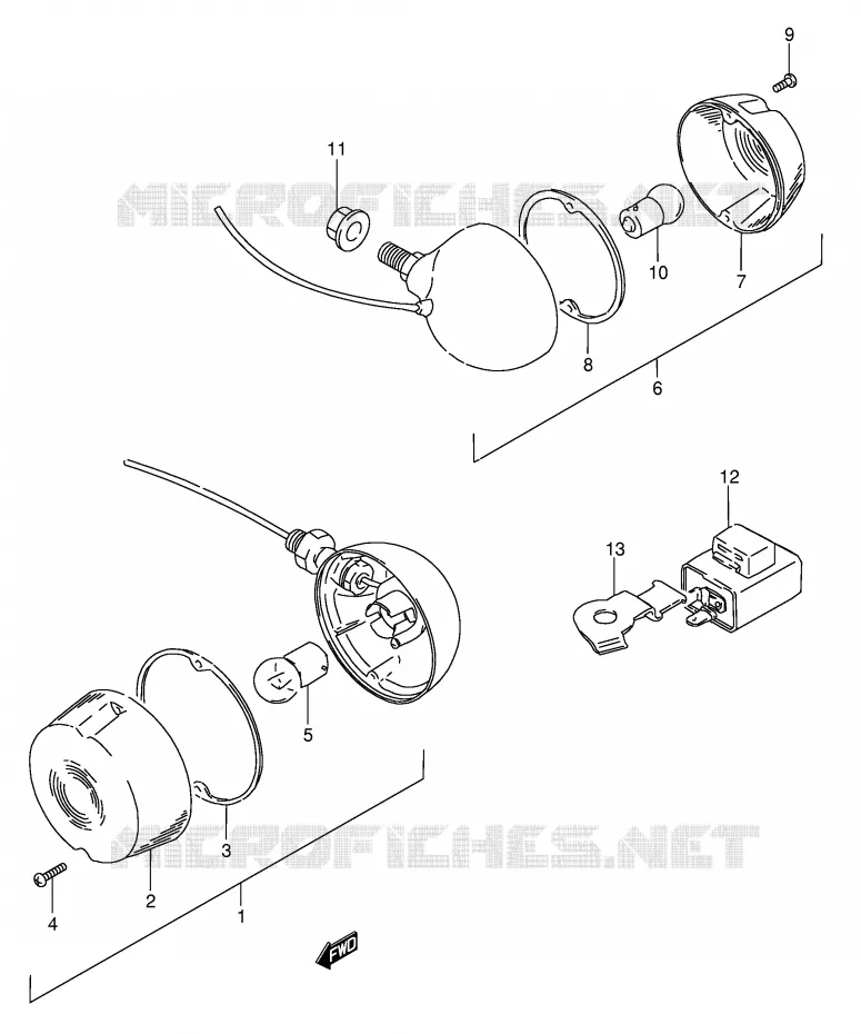 INDICATORS (FZ50NP E26) Suzuki SCOOTER 50 FZ 1986  FZ50G(E1)