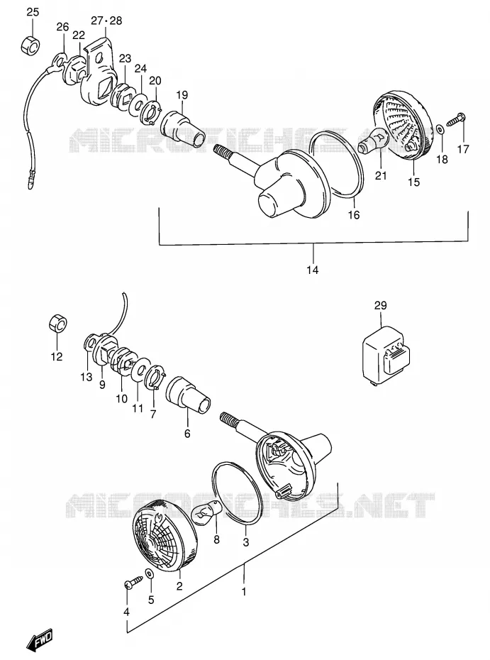 INDICATORS (GN125ER E73,P73) Suzuki MOTO 125 GN 1994  GN125R(E1)