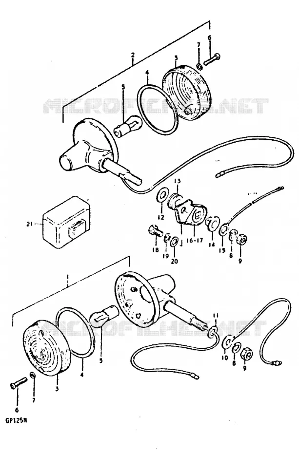 INDICATORS (GP125C, GP125N) Suzuki MOTO 125 GP 1992  GP125UN(C/N)