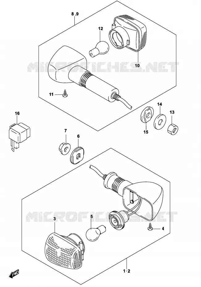 INDICATORS (GS500FK4/FUK4) Suzuki MOTO 500 GS-E 2004  GS500K4(P19)