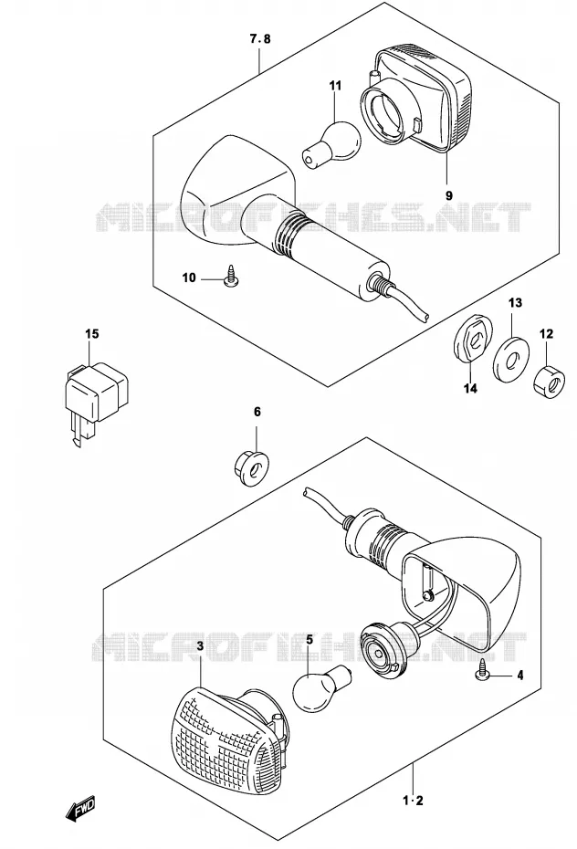 INDICATORS (GS500K4/UK4) Suzuki MOTO 500 GS-E 2004  GS500K4(P19)