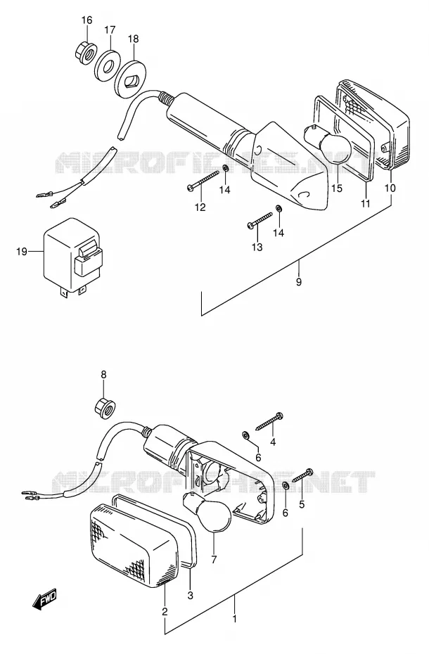 INDICATORS (MODEL S/T) Suzuki MOTO 500 GS-E 1989  GS500EUK(E2)