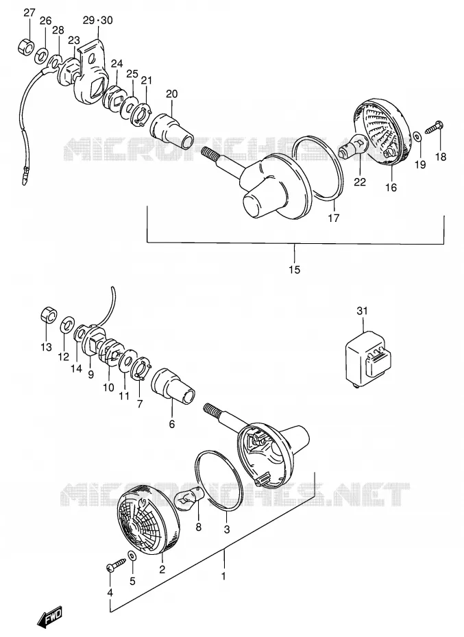 INDICATORS (MODEL Z/D/K/M) Suzuki MOTO 125 GN 1994  GN125R(E1)